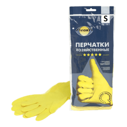 Перчатки латексные хозяйственные 5 звезд 51-60г AVIORA, S