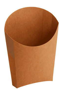 Коробка для картофеля фри 100 г ECO FRY М Pure Kraft 105*50*110 мм