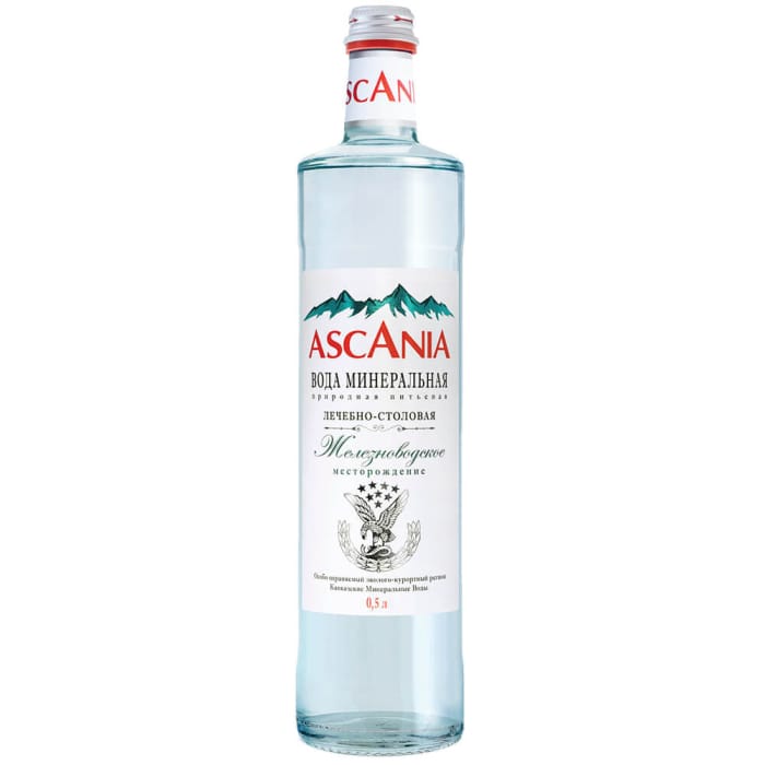 Вода 0,5 л "Ascania" минеральная лечеб-стол. газир.с/т