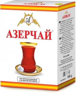 Чай 100 гр "Азерчай", черный листовой, Бергамот Чай 100 гр "Азерчай", черный листовой, Бергамот