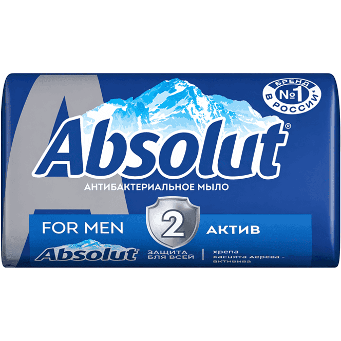 Мыло кусковое 90 г Absolut For men Лемонграсс и мята Мыло кусковое 90 г Absolut For men Лемонграсс и мята