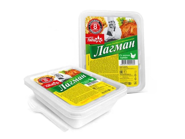 Лагман "ЛапшЫн" лоток, 90 г лапша, со вкусом курицы Лагман "ЛапшЫн" лоток, 90 г лапша, со вкусом курицы